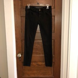 American Eagle super stretch black jeggings
